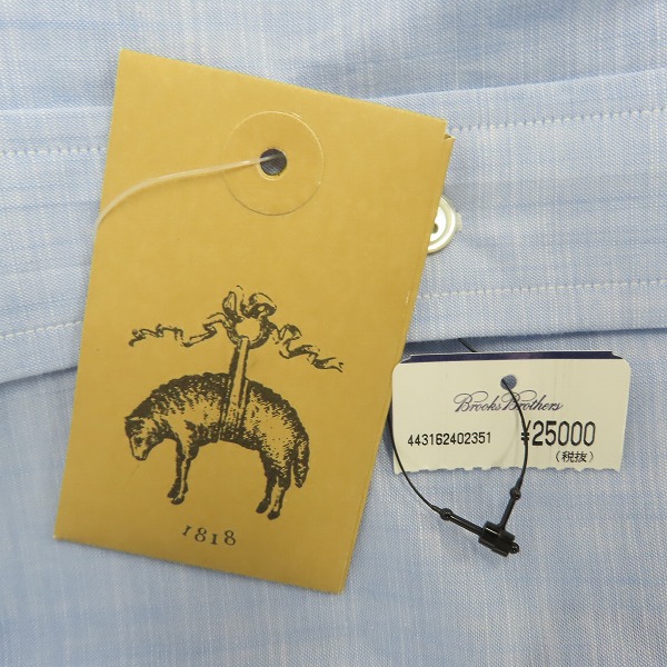 実際に弊社で買取させて頂いた【未使用】BLACK FLEECE by Brooks Brothers/ブラックフリースバイブルックスブラザーズ  B.D.シャツ ブルー/BB3の画像 6枚目