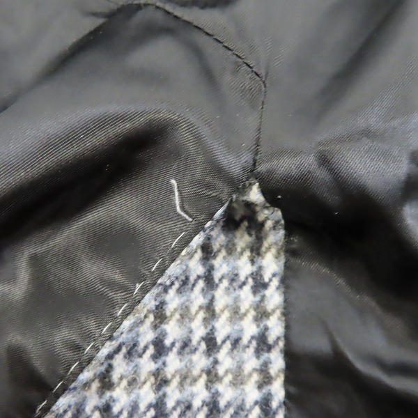 実際に弊社で買取させて頂いたdunhill/ダンヒル 千鳥格子柄 チェスターコート Size：46の画像 5枚目