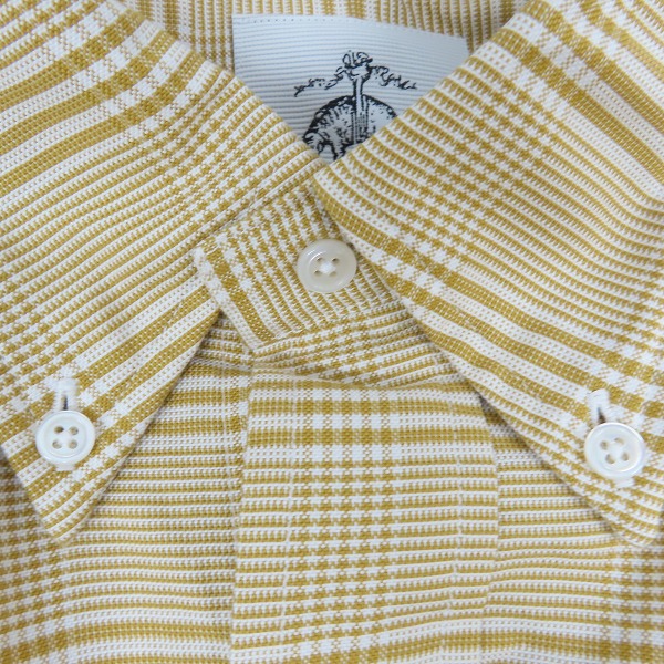 実際に弊社で買取させて頂いたBLACK FLEECE by Brooks Brothers/ブラックフリースバイブルックスブラザーズ チェック イエロー/ホワイト B.D.シャツ/BB3の画像 4枚目