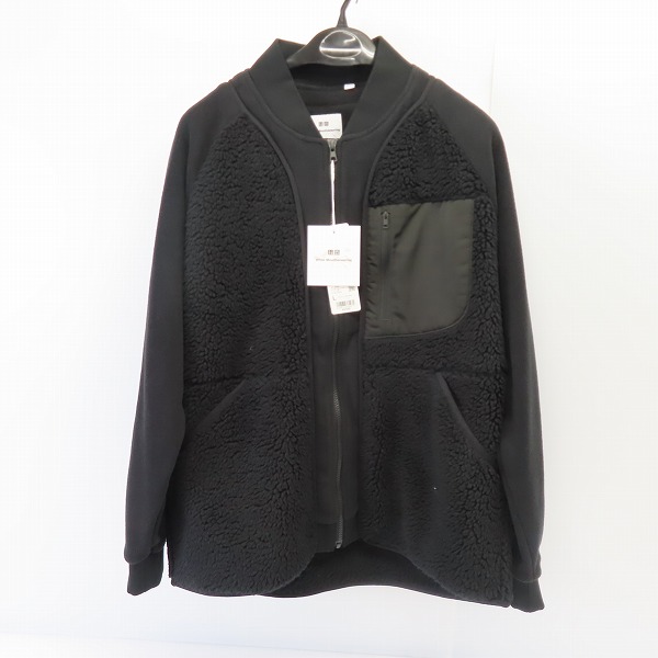実際に弊社で買取させて頂いた【未使用】UNIQLO×White Mountaineering/ユニクロ フリース フルジップジャケット (長袖) ブラック L