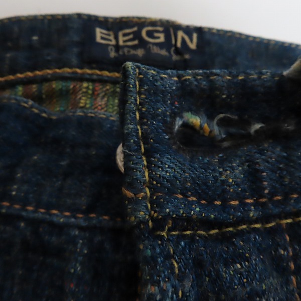 実際に弊社で買取させて頂いたSUGAR CANE×BEGIN/シュガーケーン×ビギン 砂糖黍 唄者モデル デニムパンツ/ジーンズ W32/L34の画像 8枚目