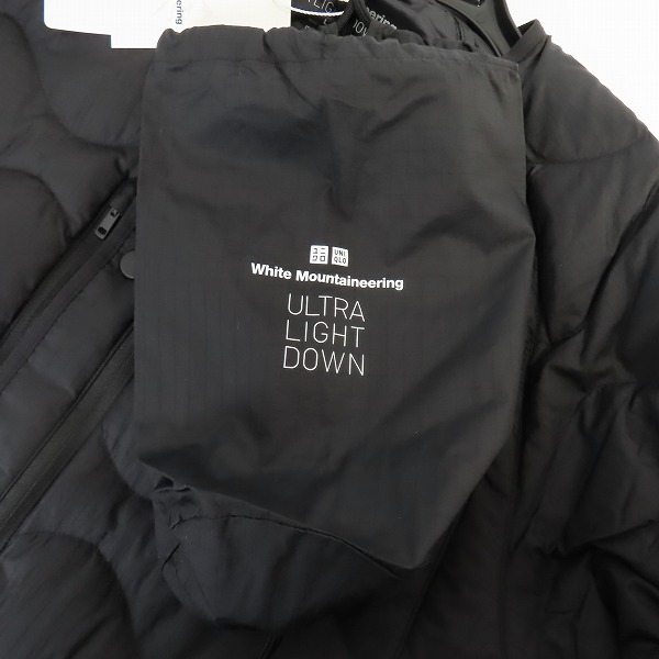 実際に弊社で買取させて頂いた【未使用】UNIQLO×White Mountaineering/ユニクロ ウルトラライトダウン オーバーサイズジャケット ブラック Lの画像 4枚目