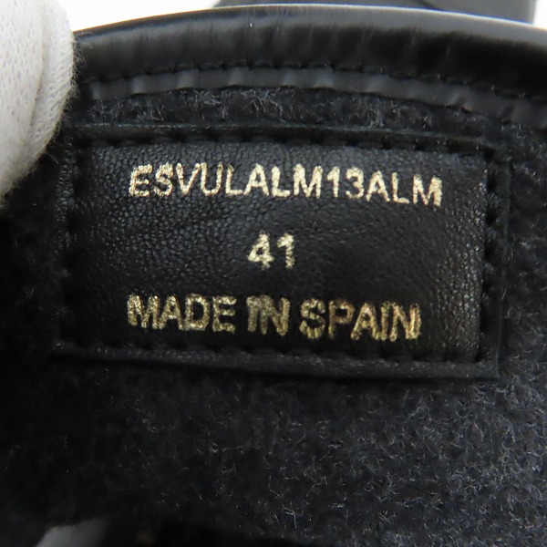 実際に弊社で買取させて頂いたBURBERRY/バーバリー レザー スニーカー ブラック /41の画像 5枚目