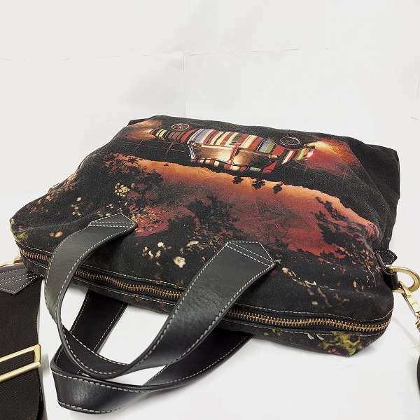 実際に弊社で買取させて頂いたPaul Smith/ポールスミス マルチストライプ ミニクーパー 転写プリント ボストン/ショルダーバッグの画像 2枚目