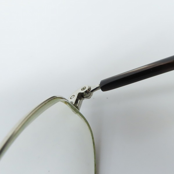 実際に弊社で買取させて頂いた金子眼鏡/カネコガンキョウ 井戸多美男作/イドタミオ 度入り メガネフレーム/アイウェア T454Rの画像 5枚目
