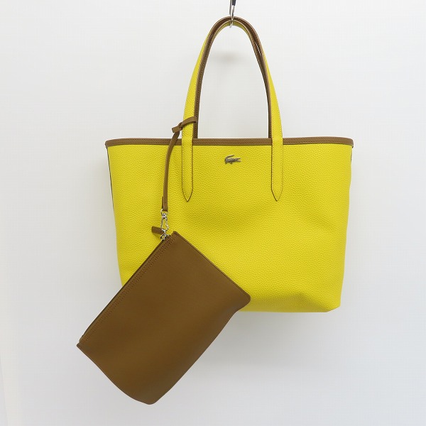 実際に弊社で買取させて頂いたLACOSTE/ラコステ ポーチ付き リバーシブル トートバッグの画像 2枚目