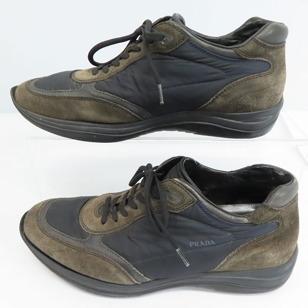 実際に弊社で買取させて頂いた【観賞用】PRADA/プラダ ローカットスニーカー レザー×ナイロン 4E2152/6の画像 3枚目