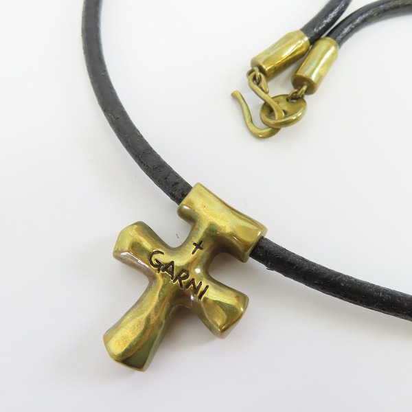 実際に弊社で買取させて頂いたGARNI/ガルニ レザーコード付き クロスネックレス