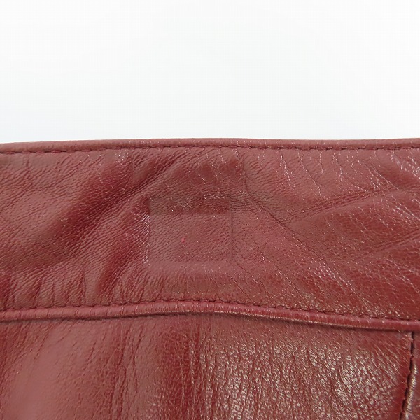 実際に弊社で買取させて頂いたJEAN PAUL GAULTIER HOMME/ジャンポールゴルチェオム シープスキン レザースカートパンツ 46の画像 9枚目