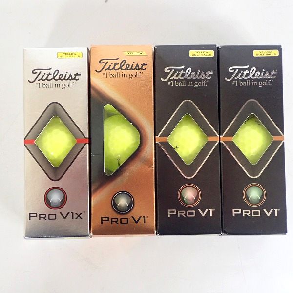 実際に弊社で買取させて頂いた【未使用】Titleist/タイトリスト PRO V1/ PRO V1x イエロー ゴルフボール 1ダース