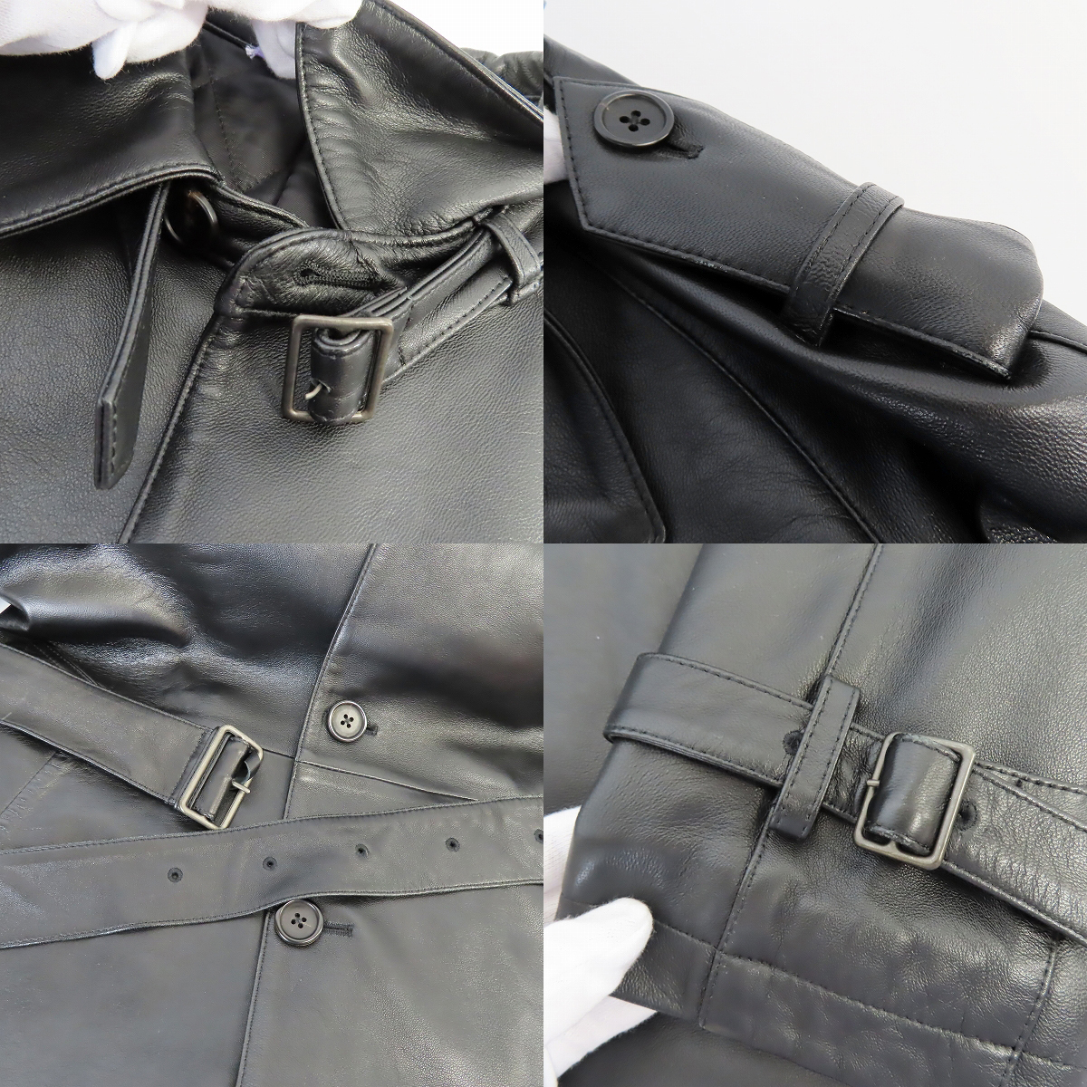 実際に弊社で買取させて頂いたPaul Smith LONDON/ポールスミス ロンドン 羊革/ラムレザー 3B コート/Mの画像 5枚目