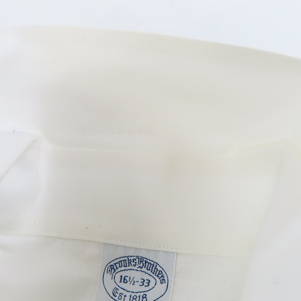 実際に弊社で買取させて頂いたBrooks Brothers/ブルックスブラザーズ B.D.シャツ ホワイト 16.5-33の画像 4枚目