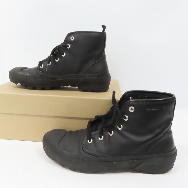 実際に弊社で買取させて頂いたBURBERRY/バーバリー レザー スニーカー ブラック /41の画像 3枚目