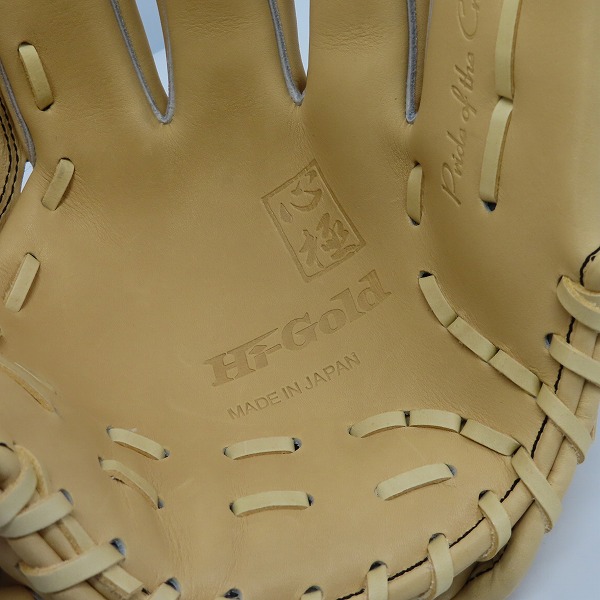 実際に弊社で買取させて頂いた【未使用】HI-GOLD/ハイゴールド 硬式グラブ 心極 右投げ 投手用 KKG-2201SP 野球グローブの画像 3枚目
