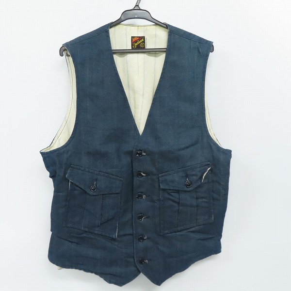 実際に弊社で買取させて頂いたMister Freedom×SUGER CANE/ミスターフリーダム×シュガーケーン SPORTSMAN コンチネンタル デニム ベスト/38