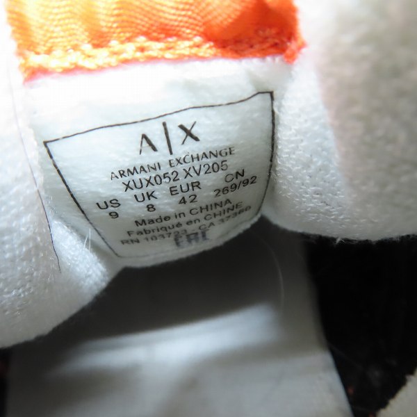 実際に弊社で買取させて頂いたARMANI EXCHANGE/アルマーニエクスチェンジ スニーカー XUX052/US9の画像 5枚目