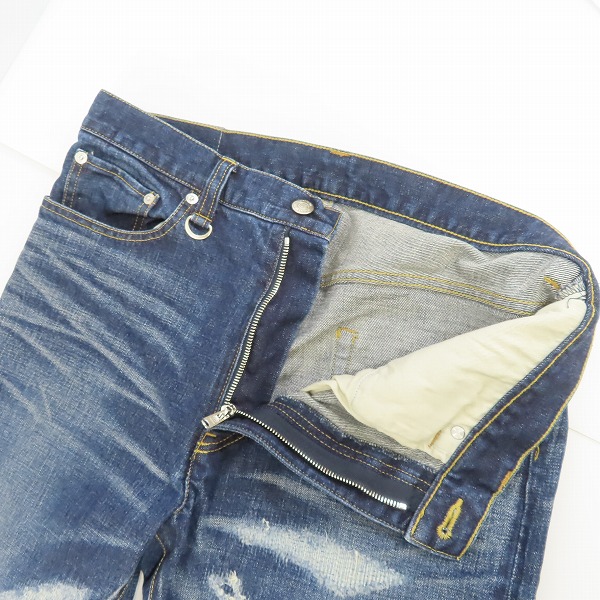 実際に弊社で買取させて頂いたuniform experiment/ユニフォームエクスペリメント 21AW ダメージデニムパンツ UE-212033/2の画像 2枚目