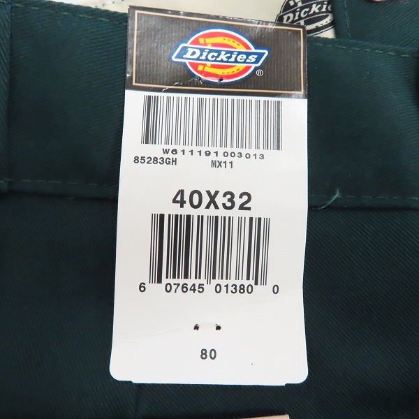 実際に弊社で買取させて頂いた【未使用】Dickies/ディッキーズ LOOSE FIT ワークパンツ グリーン/85283GH/40×32の画像 9枚目