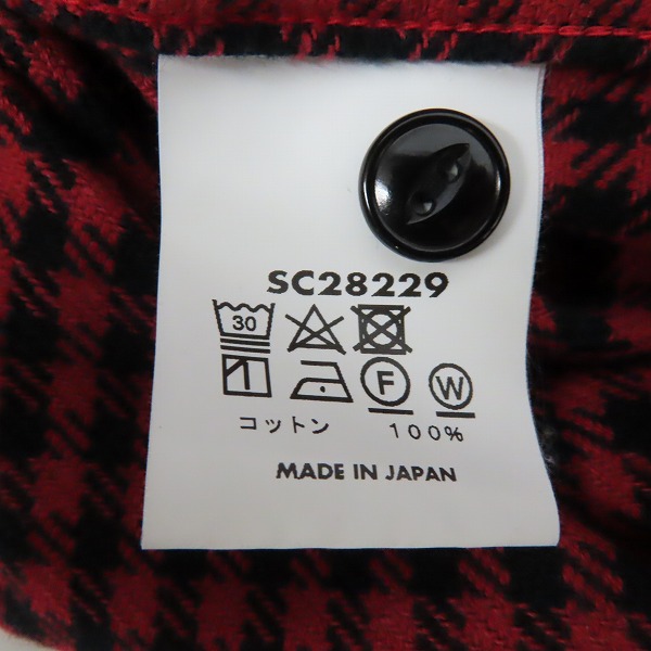 実際に弊社で買取させて頂いたSUGAR CANE/シュガーケーン チェック ネルシャツ 長袖シャツ SC28229/XLの画像 3枚目