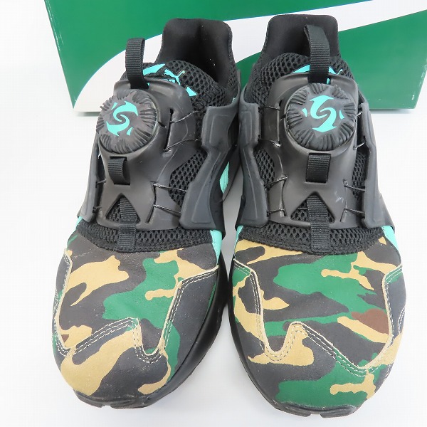 実際に弊社で買取させて頂いたATMOS×PUMA/アトモス×プーマ Disc Blaze Camo/ディスク ブレイズ カモフラ スニーカー 363060-01/27.0