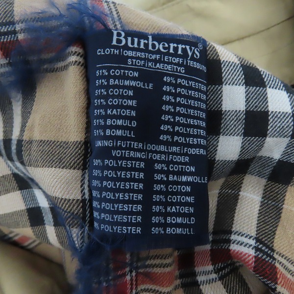 実際に弊社で買取させて頂いたBURBERRYS/バーバリーズ ノバチェック トレンチコート の画像 3枚目