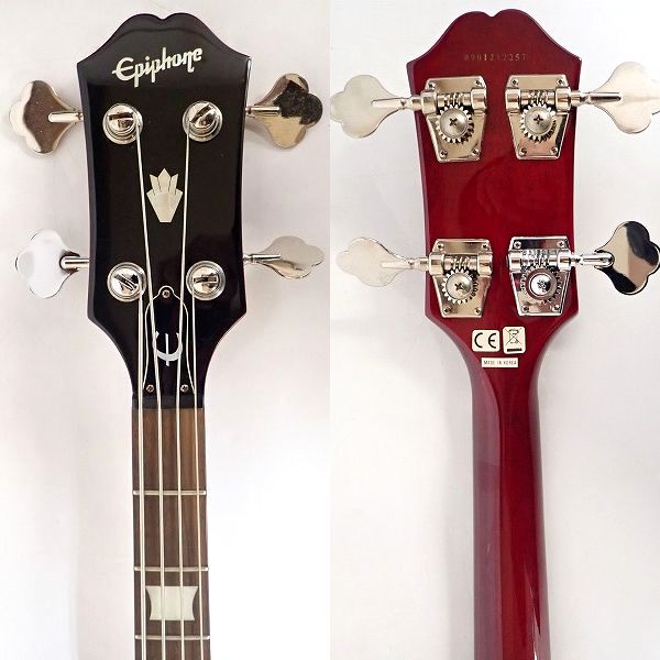 実際に弊社で買取させて頂いた★Epiphone/エピフォン EB-3 チェリー ロングスケール エレキベース ソフトケース付きの画像 2枚目