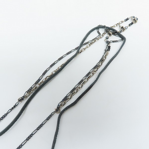 実際に弊社で買取させて頂いた【ギャラ付】Bloody Mary/ブラッディマリー Pheles フェレス チェーン＆レザー ネックレスの画像 4枚目