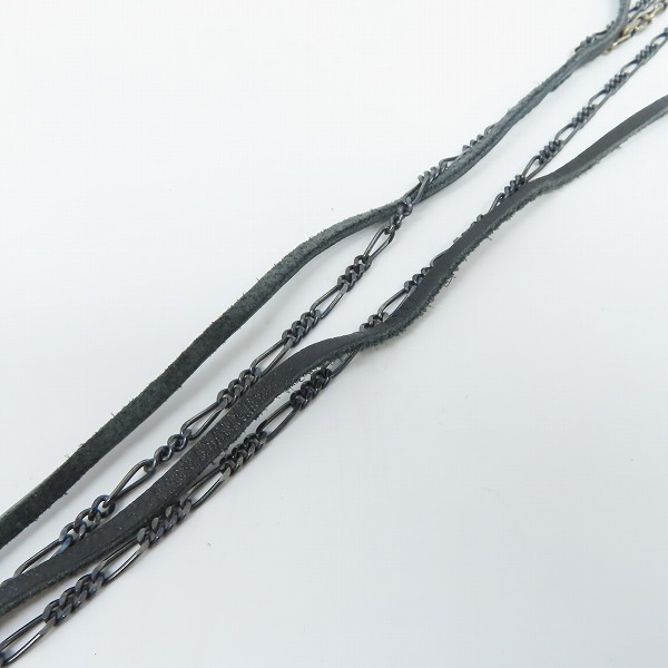 実際に弊社で買取させて頂いた【ギャラ付】Bloody Mary/ブラッディマリー Pheles フェレス チェーン＆レザー ネックレスの画像 3枚目