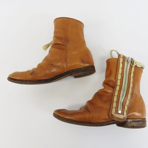 実際に弊社で買取させて頂いたMIHARA YASUHIRO/ミハラヤスヒロ 編み込み デザイン サイドジップブーツの画像 3枚目