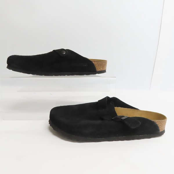 実際に弊社で買取させて頂いたBIRKENSTOCK/ビルケンシュトック BOSTON/ボストン レザー スエード サンダル ブラック/26.0の画像 3枚目