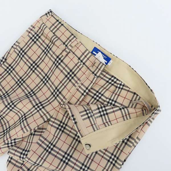 実際に弊社で買取させて頂いたBURBERRY BLUELABEL/バーバリーブルーレーベル チェックパンツ FQF72-633/36の画像 2枚目