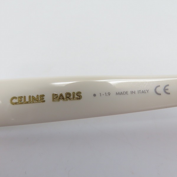 実際に弊社で買取させて頂いたCELINE/セリーヌ サングラス/メガネフレーム ホワイト CL400671の画像 4枚目