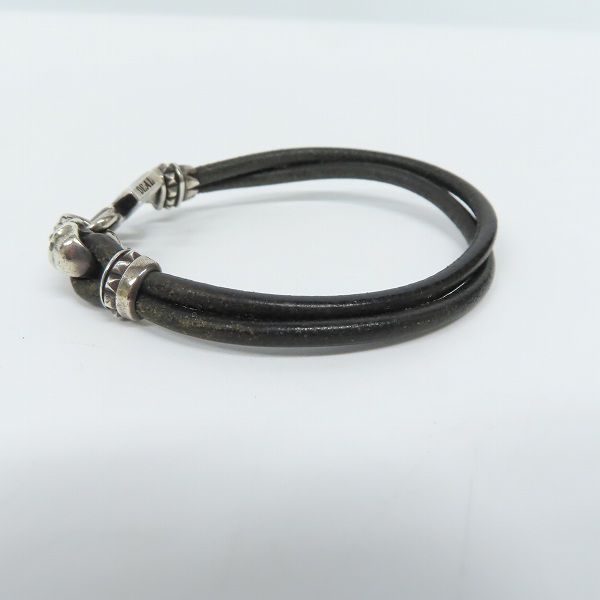 実際に弊社で買取させて頂いたDEAL DESIGN/ディールデザイン クロストップ レザー ブレスレットの画像 2枚目