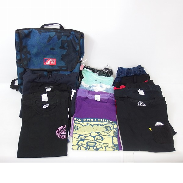 実際に弊社で買取させて頂いた【おまとめ/15点】マンウィズアミッションほか バンドTシャツ/パーカー/バックパック等