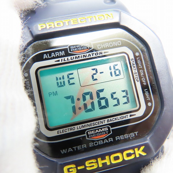 実際に弊社で買取させて頂いたG-SHOCK×BEAMS/Gショック×ビームス コラボモデル 腕時計 ネイビー DW-5600BE-2JRの画像 7枚目