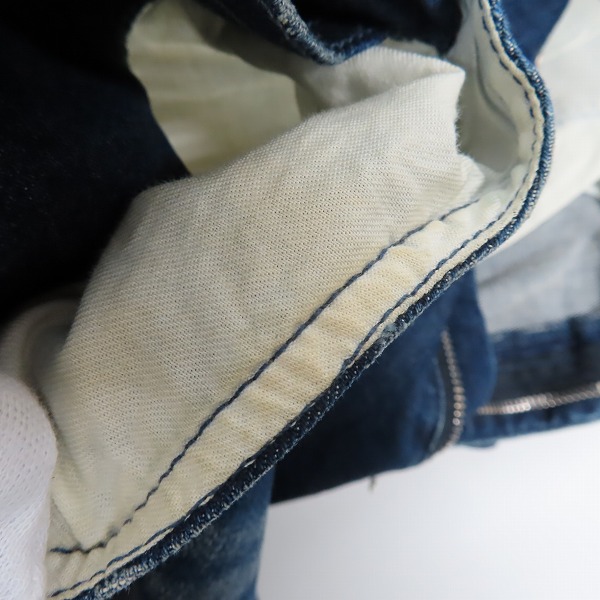 実際に弊社で買取させて頂いたuniform experiment/ユニフォームエクスペリメント 16AW DAMAGED STRETCH SKINNY JEANS/ダメージデニム UE-167007/4の画像 8枚目