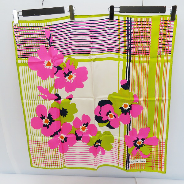 実際に弊社で買取させて頂いたChristian Dior/クリスチャン ディオール 花柄 スカーフの画像 6枚目