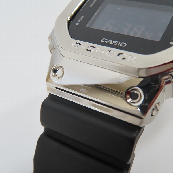 G-SHOCK/Gショック メタルスクエア デザイン ラバーバンド 腕時計 