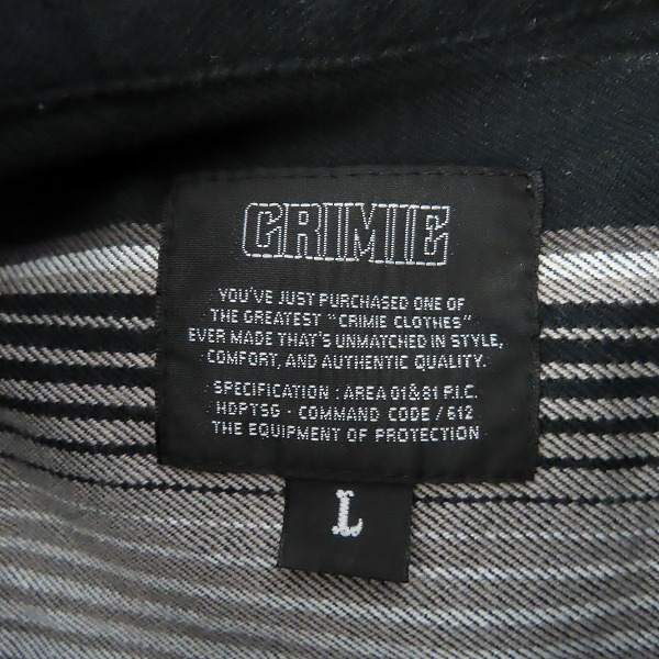 実際に弊社で買取させて頂いたCRIMIE/クライミー マルチボーダー L/S シャツ/Lの画像 2枚目