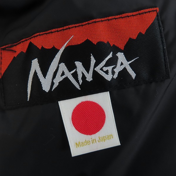 実際に弊社で買取させて頂いたBACK CHANNEL×NANGA/バックチャンネル×ナンガ HOODED DOWN JACKET ダウンジャケット ブラック/Sの画像 3枚目