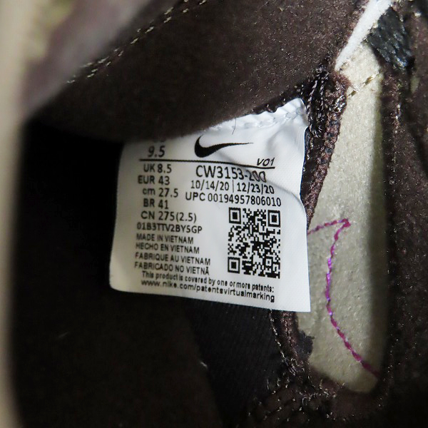 実際に弊社で買取させて頂いたNIKE×atomos/ナイキ×アトモス LEBRON 18 LOW/レブロン 18 ロー バイオテック CW3153-200/27.5の画像 5枚目