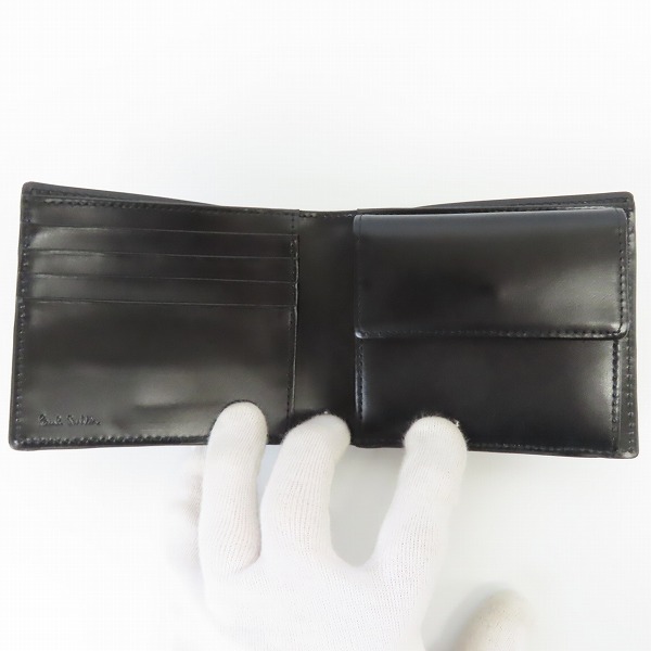 実際に弊社で買取させて頂いたPaulSmith/ポールスミス 二つ折り財布 ネイビーの画像 3枚目