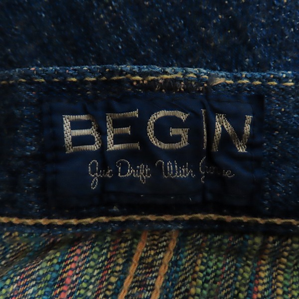 実際に弊社で買取させて頂いたSUGAR CANE×BEGIN/シュガーケーン×ビギン 砂糖黍 唄者モデル デニムパンツ/ジーンズ W32/L34の画像 3枚目