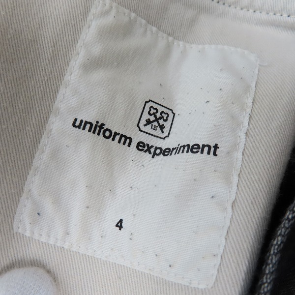 実際に弊社で買取させて頂いたuniform experiment/ユニフォームエクスペリメント SLIM-FIT SEMI FLARE DAMAGED JEANS/ダメージデニム UE-160065/4の画像 2枚目