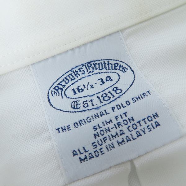 実際に弊社で買取させて頂いたBrooks Brothers/ブルックスブラザーズ B.D.シャツ ホワイト 16.5-34の画像 2枚目