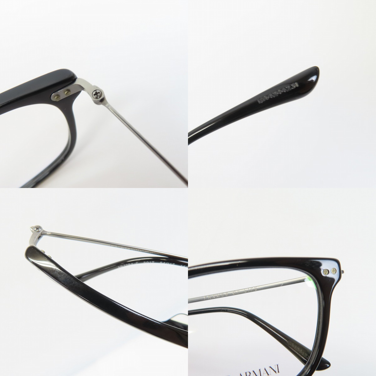 実際に弊社で買取させて頂いたGIORGIO ARMANI/ジョルジオアルマーニ メガネフレーム アイウェア ブラック AR7084-Fの画像 6枚目