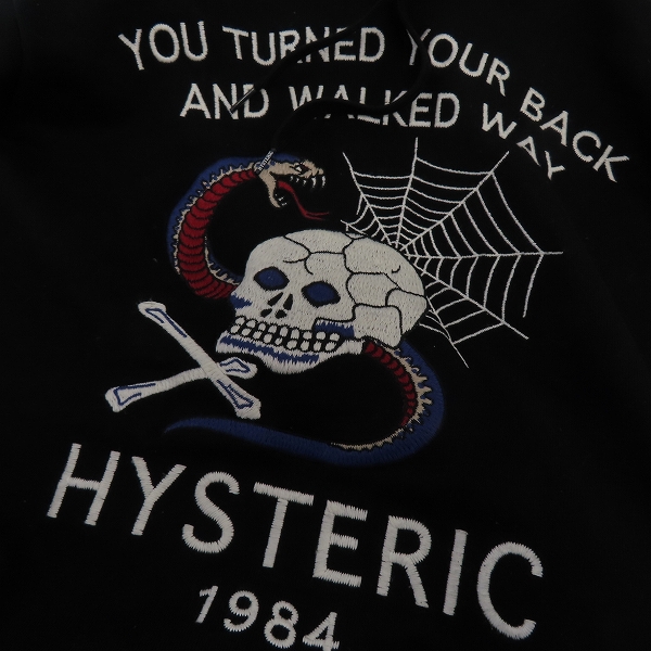 HYSTERIC GLAMOUR/ヒステリックグラマー SNAKE&SKULL刺繍パーカー 