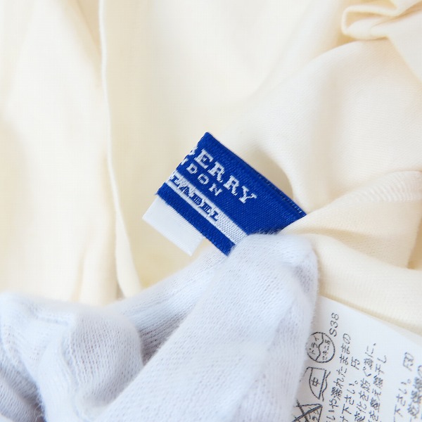 実際に弊社で買取させて頂いたBURBERRY BLUELABEL/バーバリーブルーレーベル カットソー 長袖シャツ ホワイト系/38の画像 3枚目