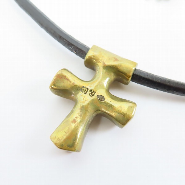 実際に弊社で買取させて頂いたGARNI/ガルニ レザーコード付き クロスネックレスの画像 2枚目