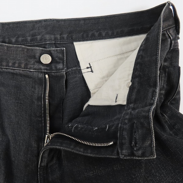 実際に弊社で買取させて頂いたuniform experiment/ユニフォームエクスペリメント SLIM-FIT SEMI FLARE DAMAGED JEANS/ダメージデニム UE-160065/4の画像 4枚目